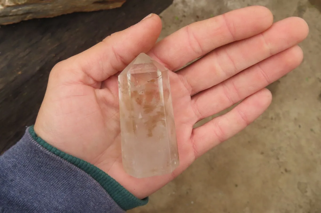 Polished Smokey Phantom Quartz Points x 7 From Madagascar