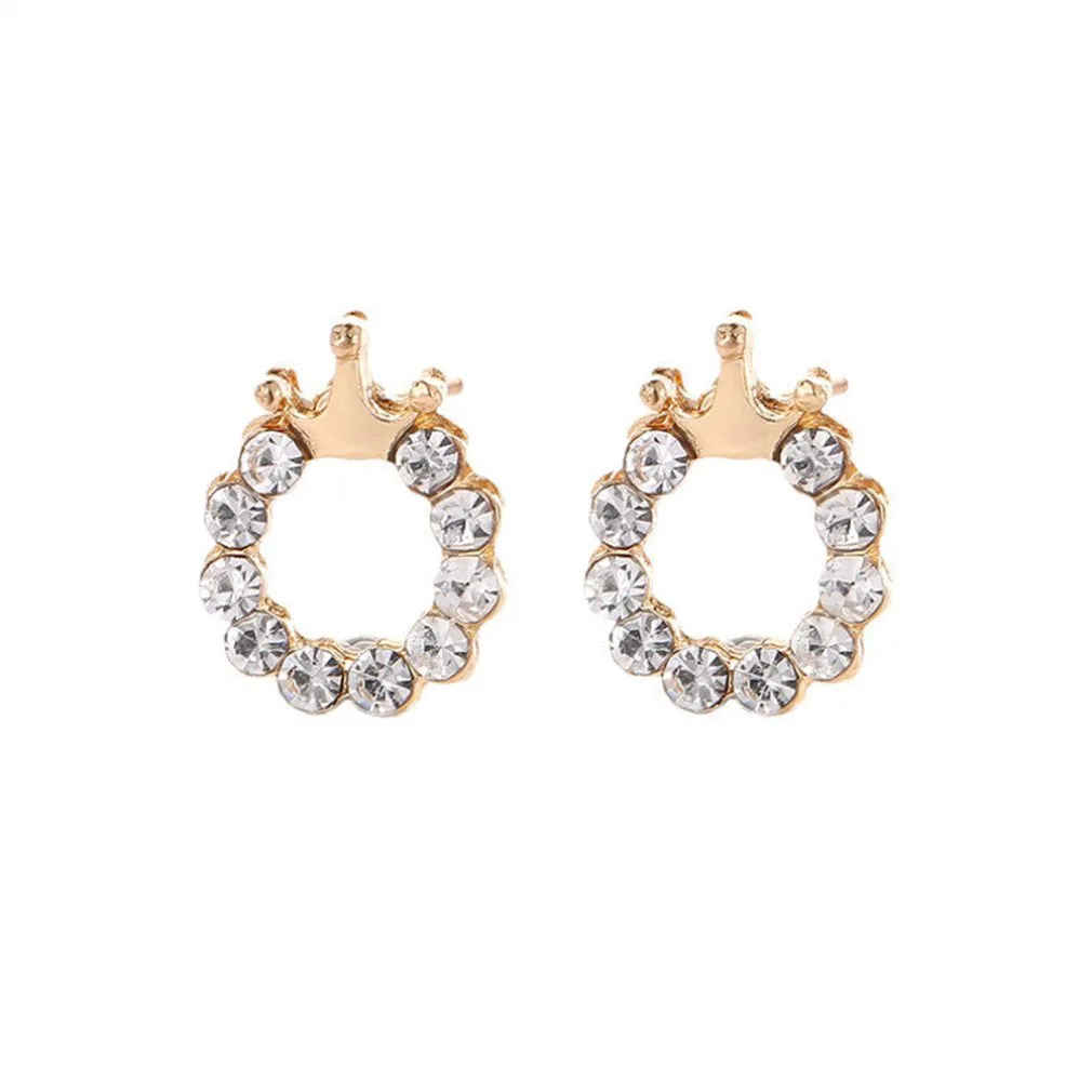 Princess Crown Stud Earrings