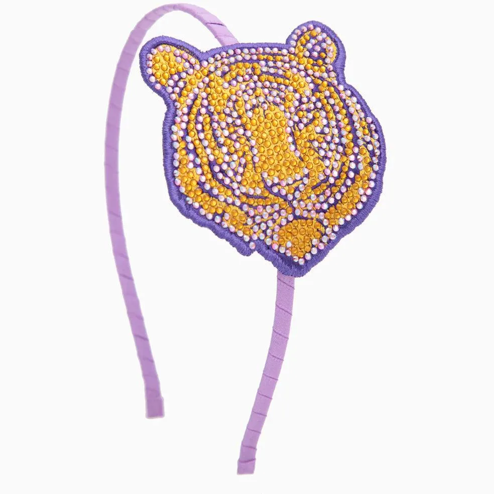 Rhinestone Headband- Tiger Face