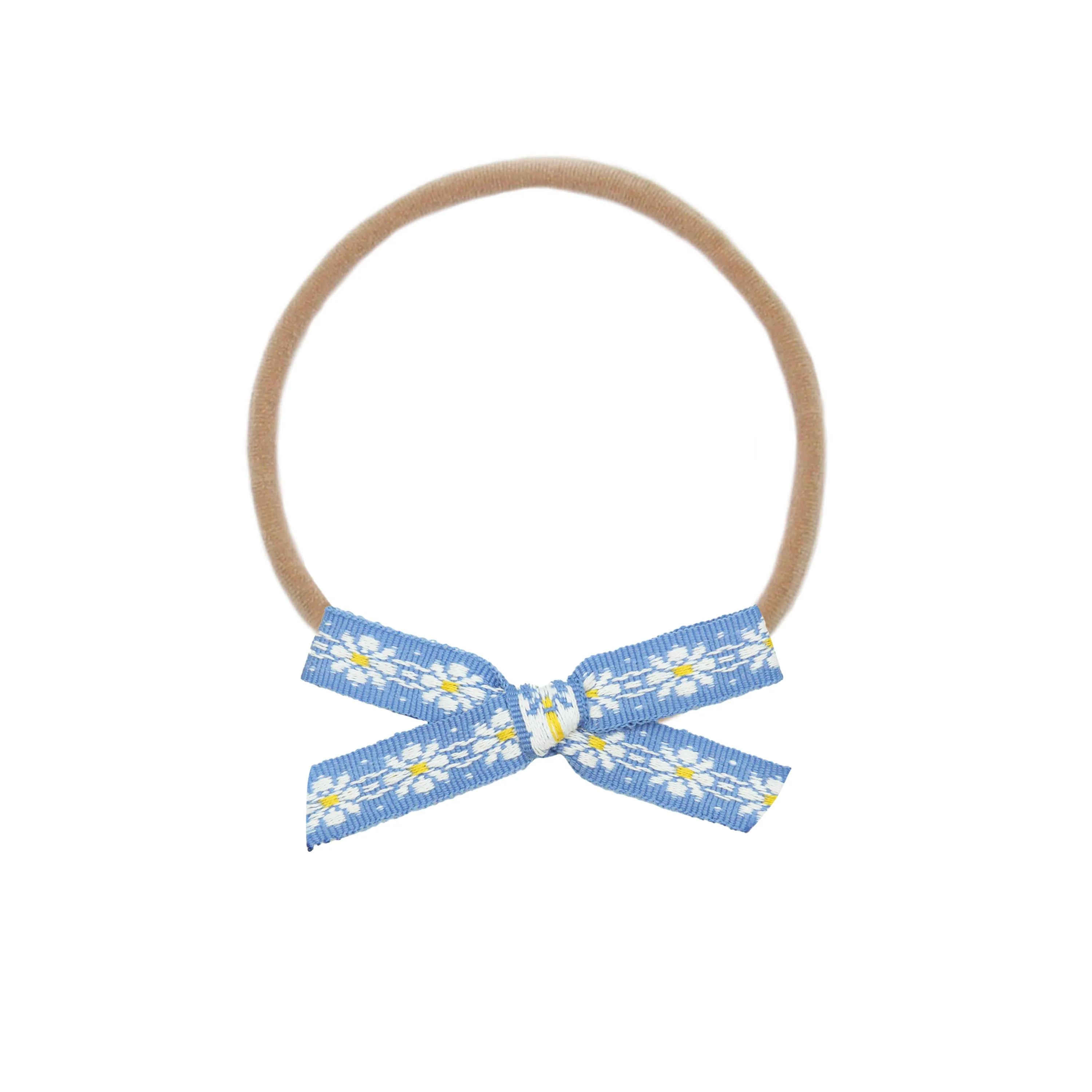 Ribbon Bow - Blue Daisy Headband