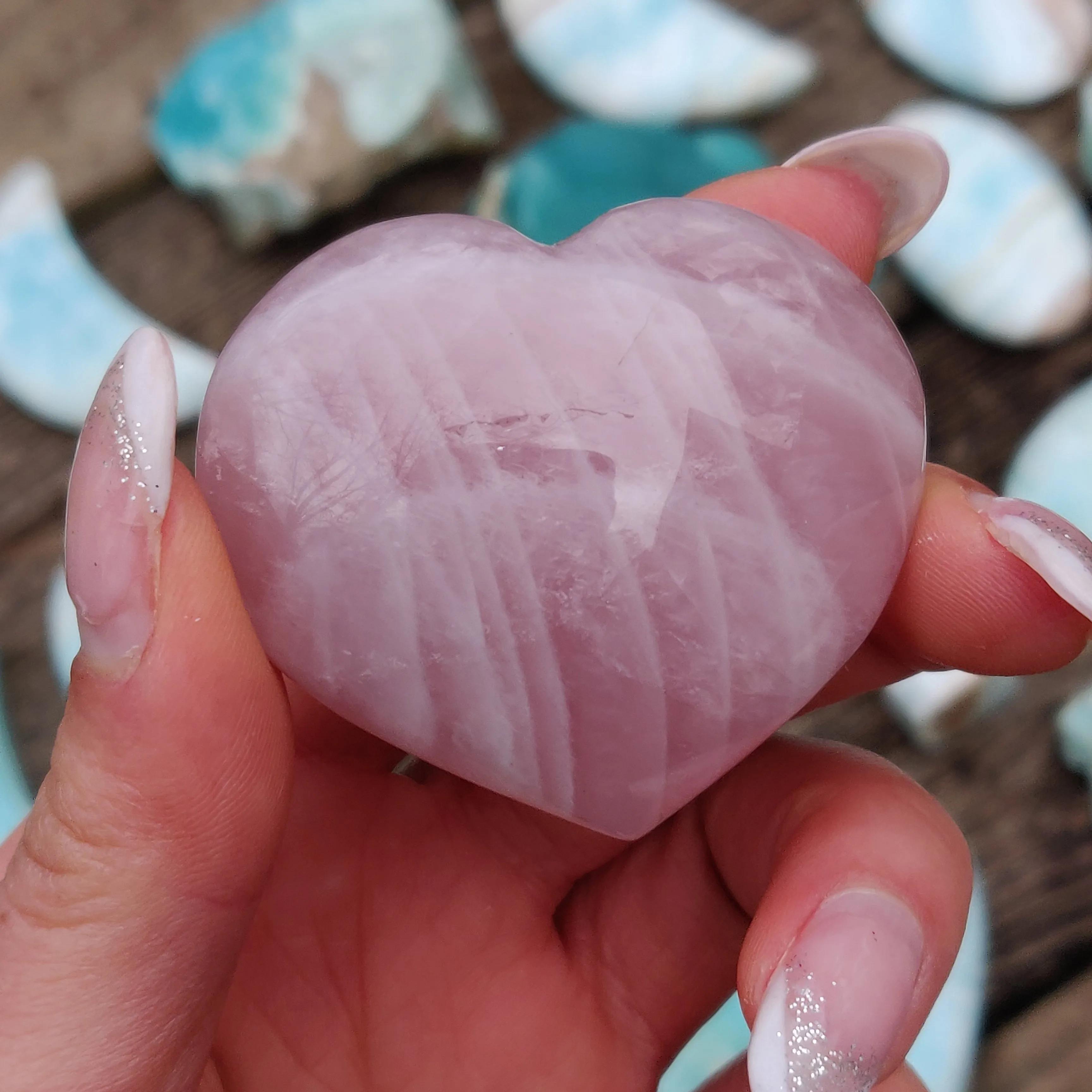 Rose Quartz Heart (#7RQ)