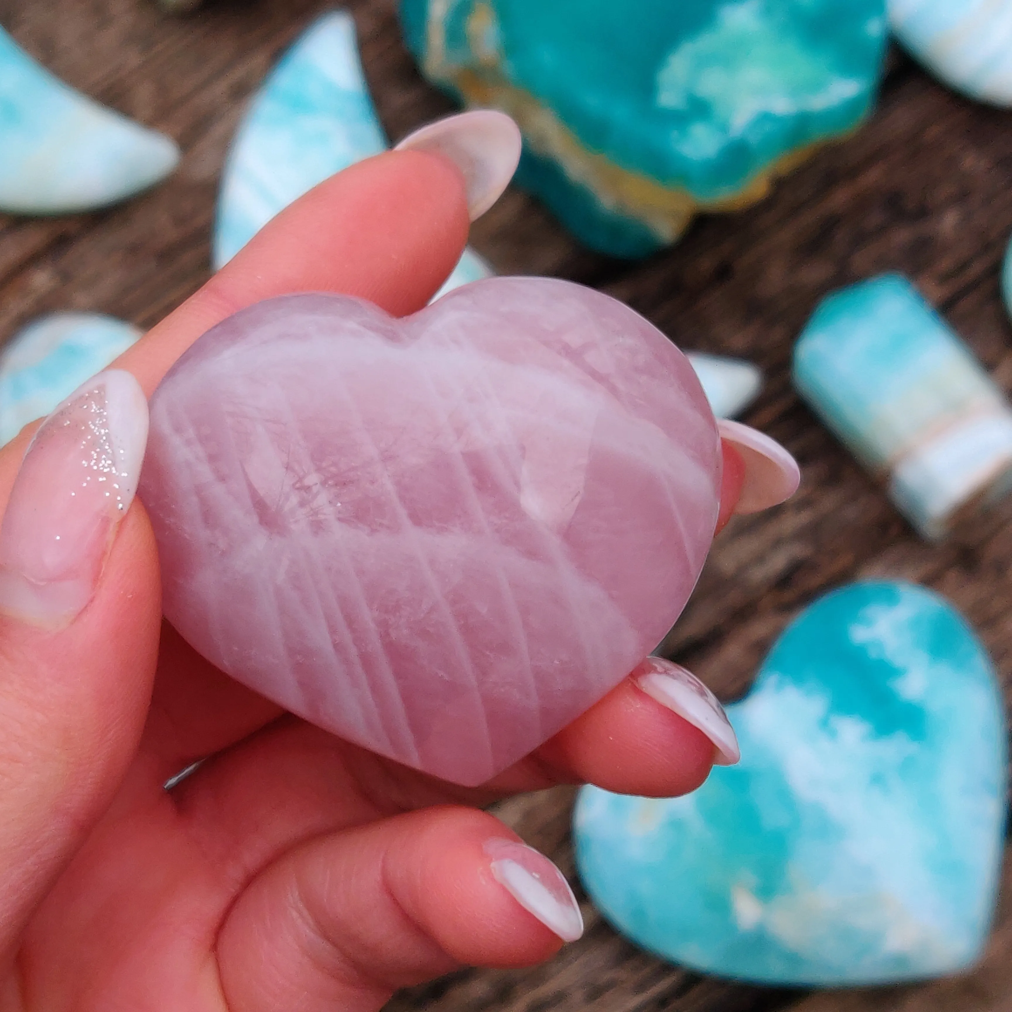 Rose Quartz Heart (#7RQ)