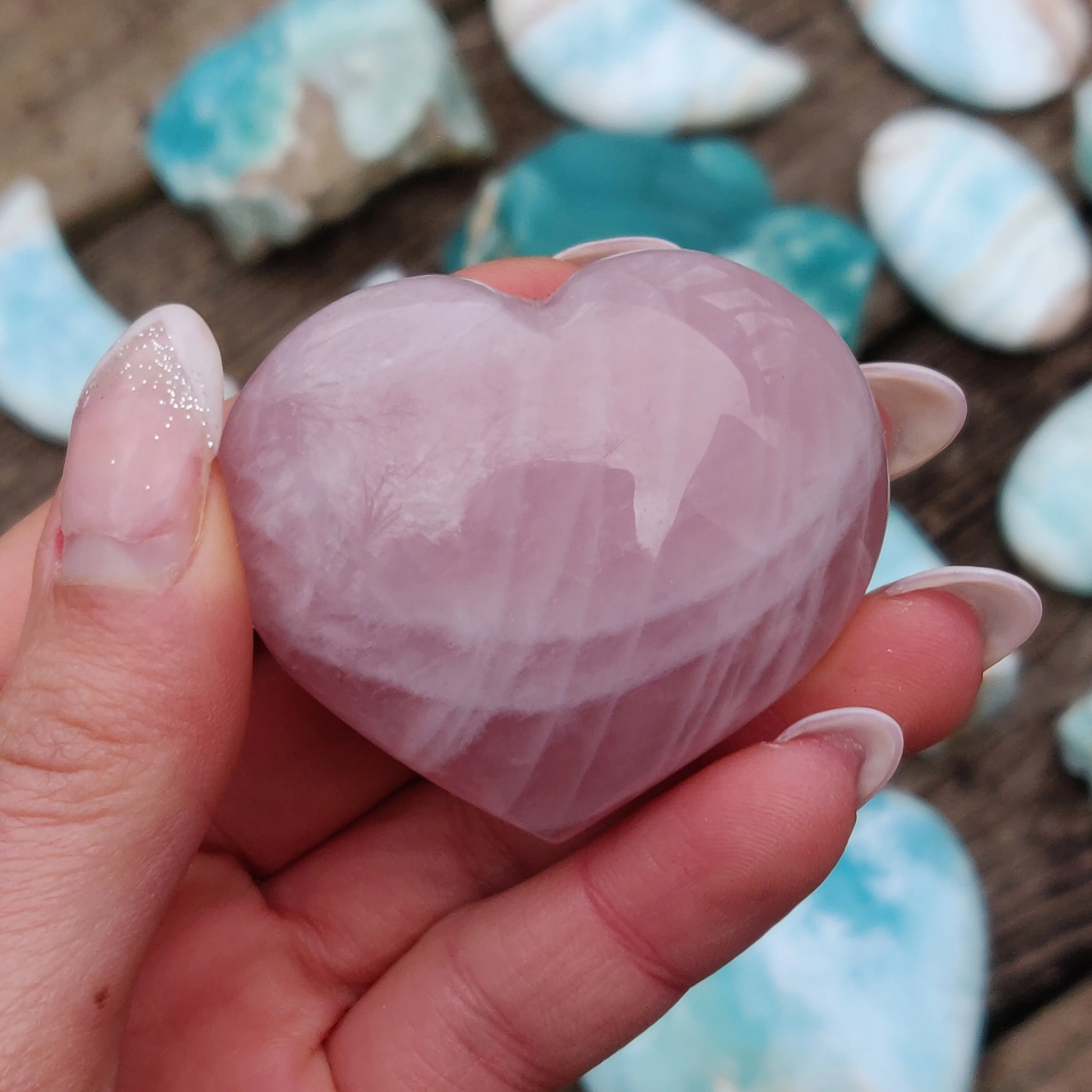 Rose Quartz Heart (#7RQ)