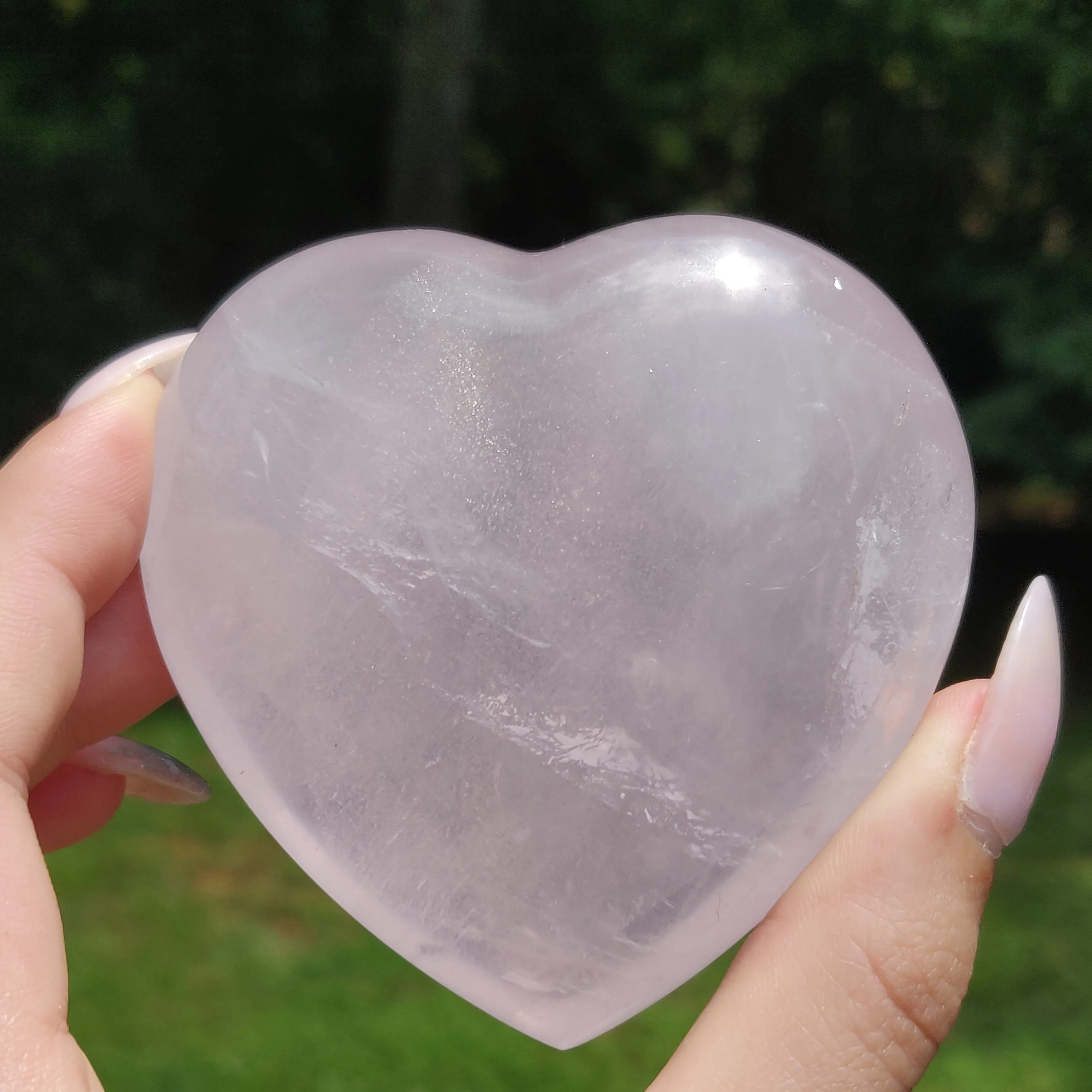 Rose Quartz Heart (#J2)