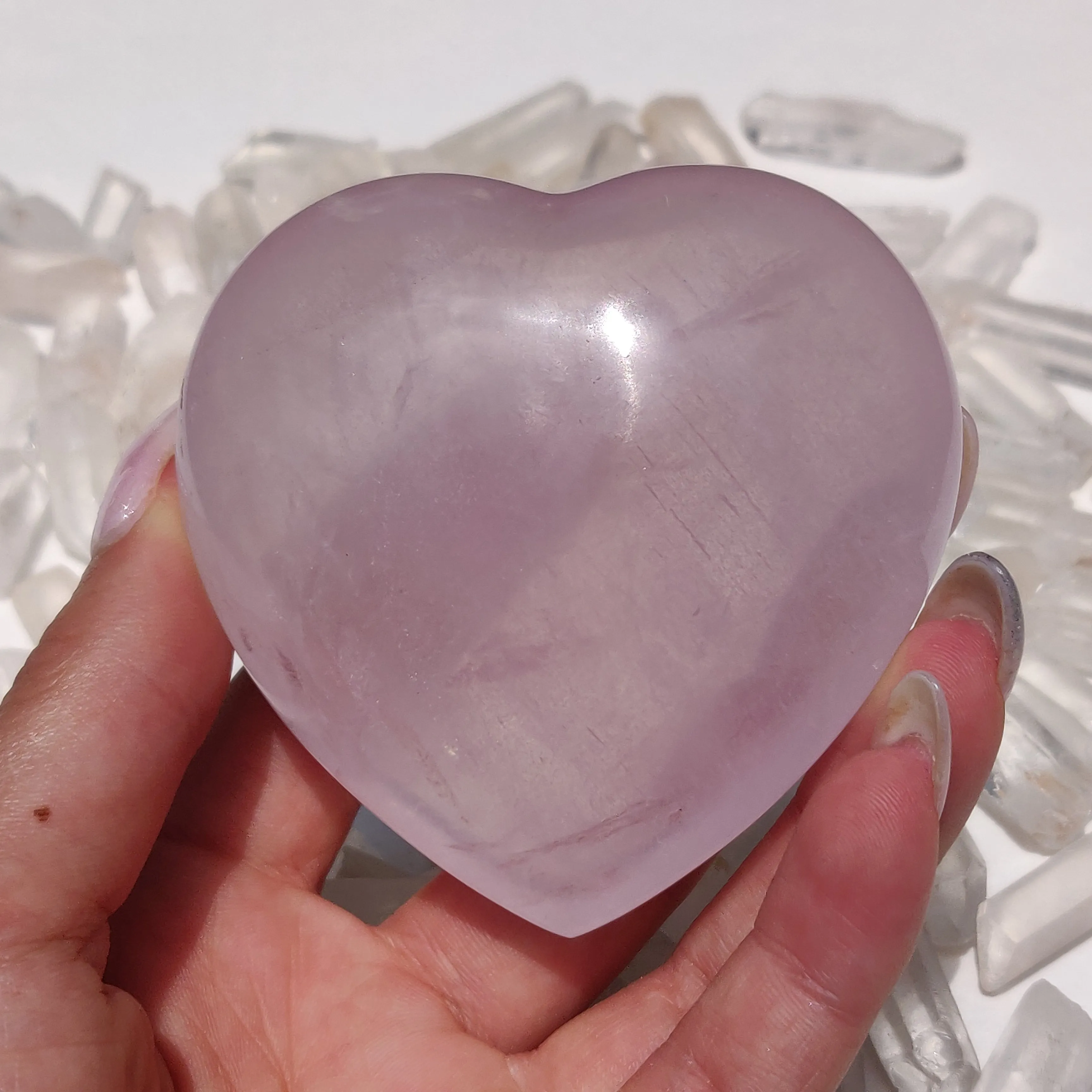 Rose Quartz Heart (#J2)