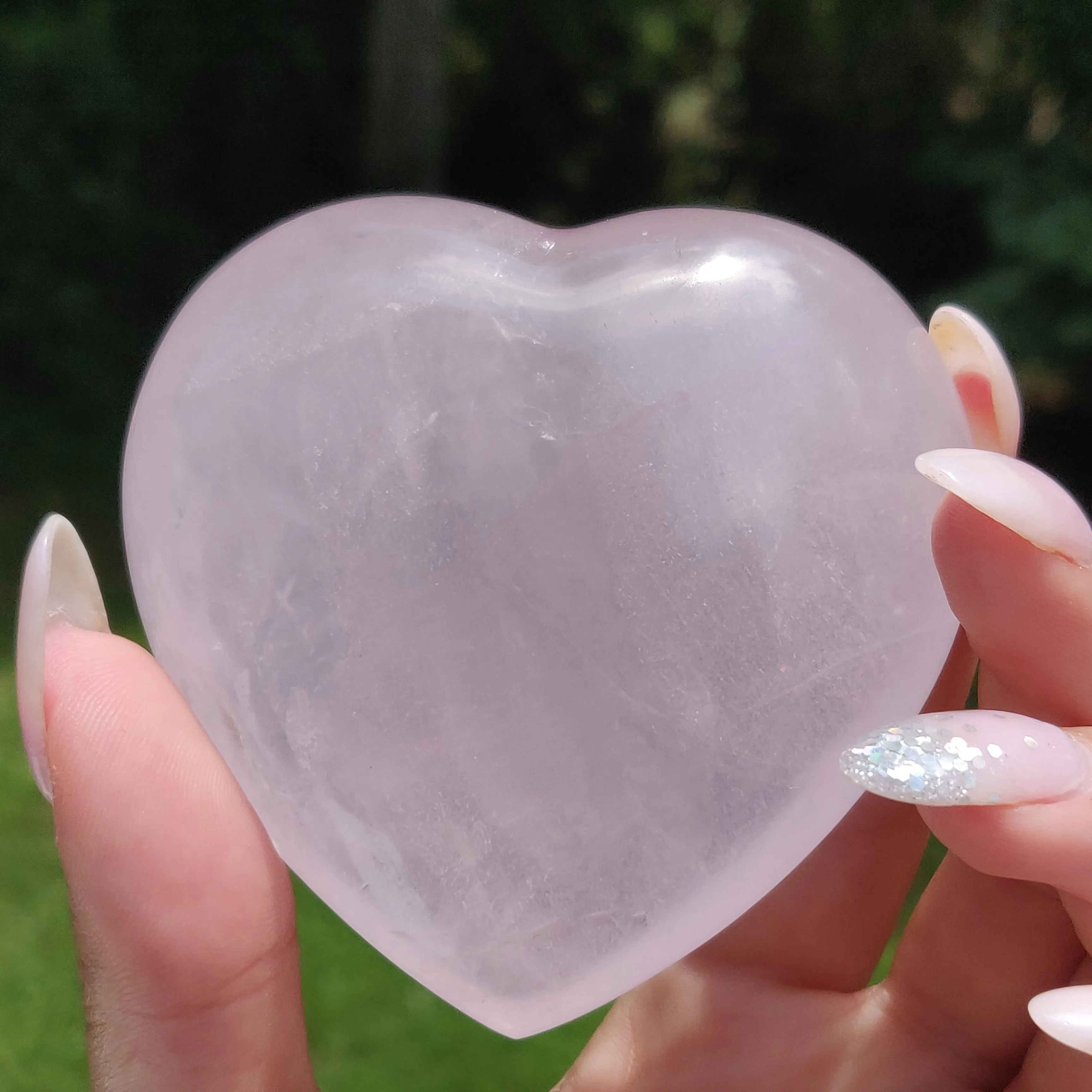 Rose Quartz Heart (#J2)