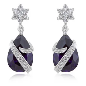 Royal Wrapped Amethyst Earrings