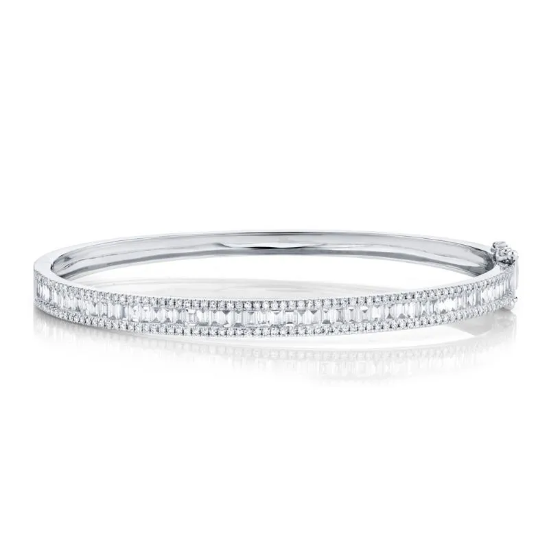 SC55004920ZS 14K White Gold Bangle Bracelet from the Kate Collection