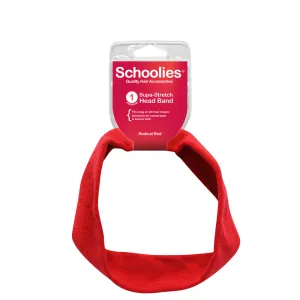 Schoolies Supa-Stretch Headband 1pc - Radical Red