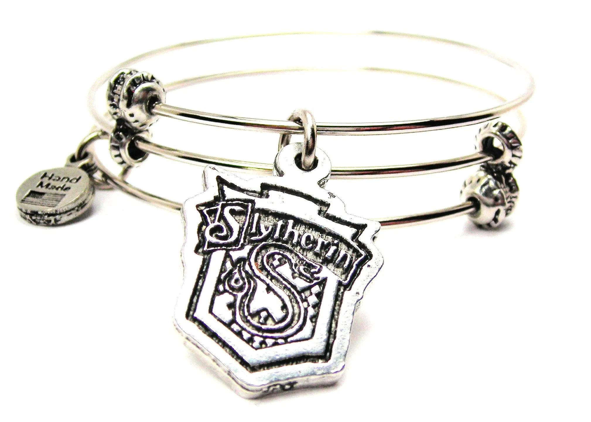 Slytherin House Crest Triple Style Expandable Bangle Bracelet