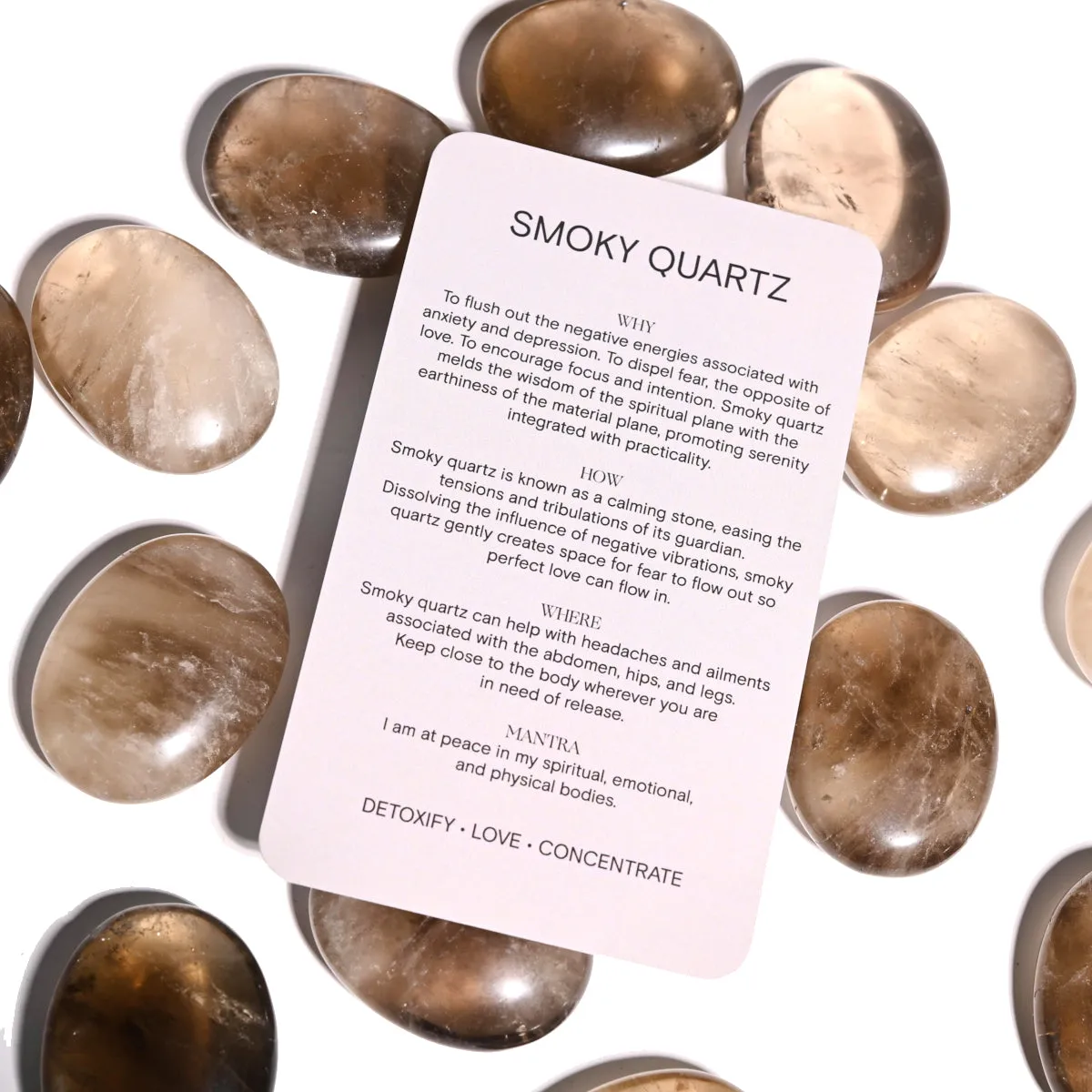 Smoky Quartz Palm Stone