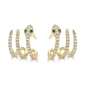 Snake Diamond Cuff Earring