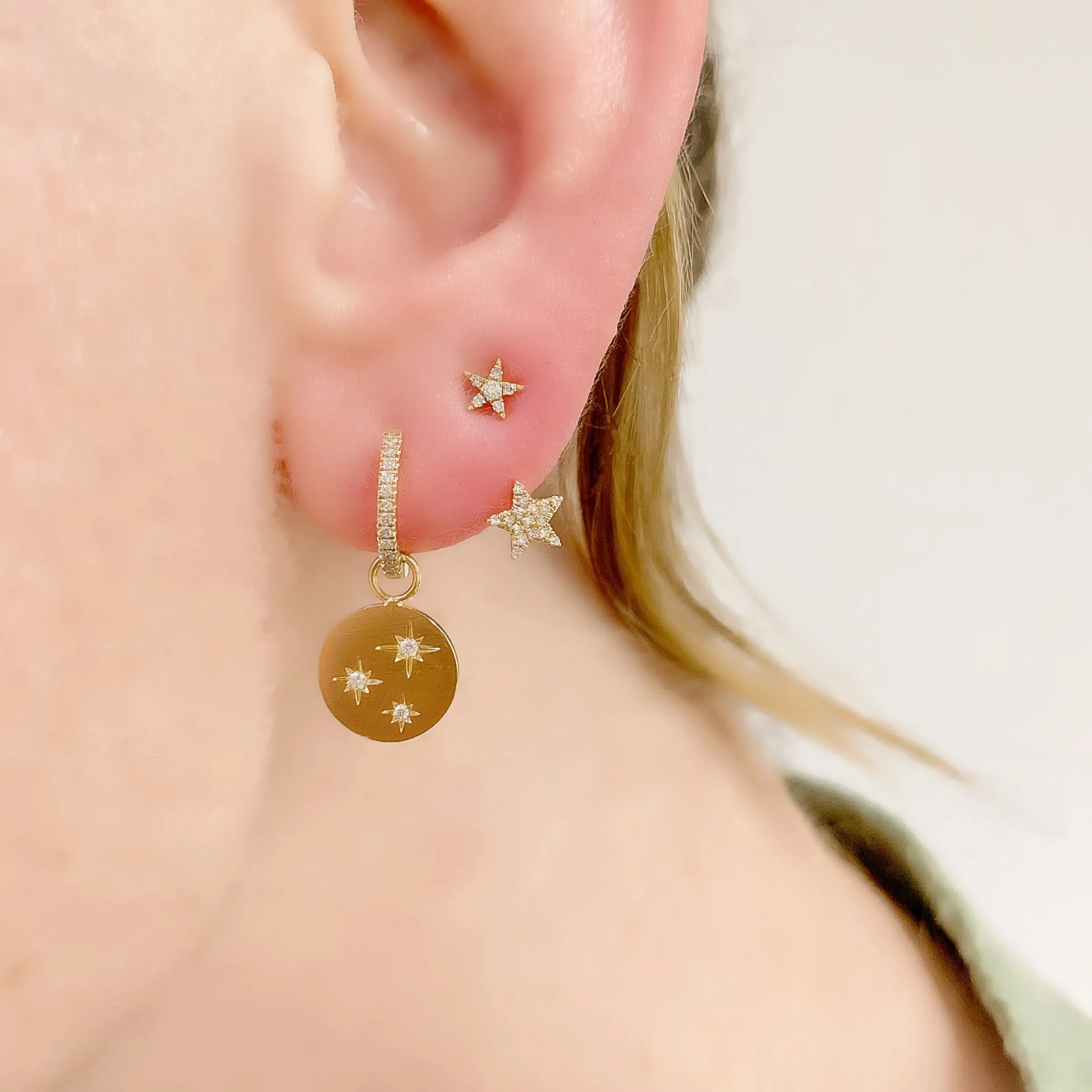 Starry Disc Earring Charms