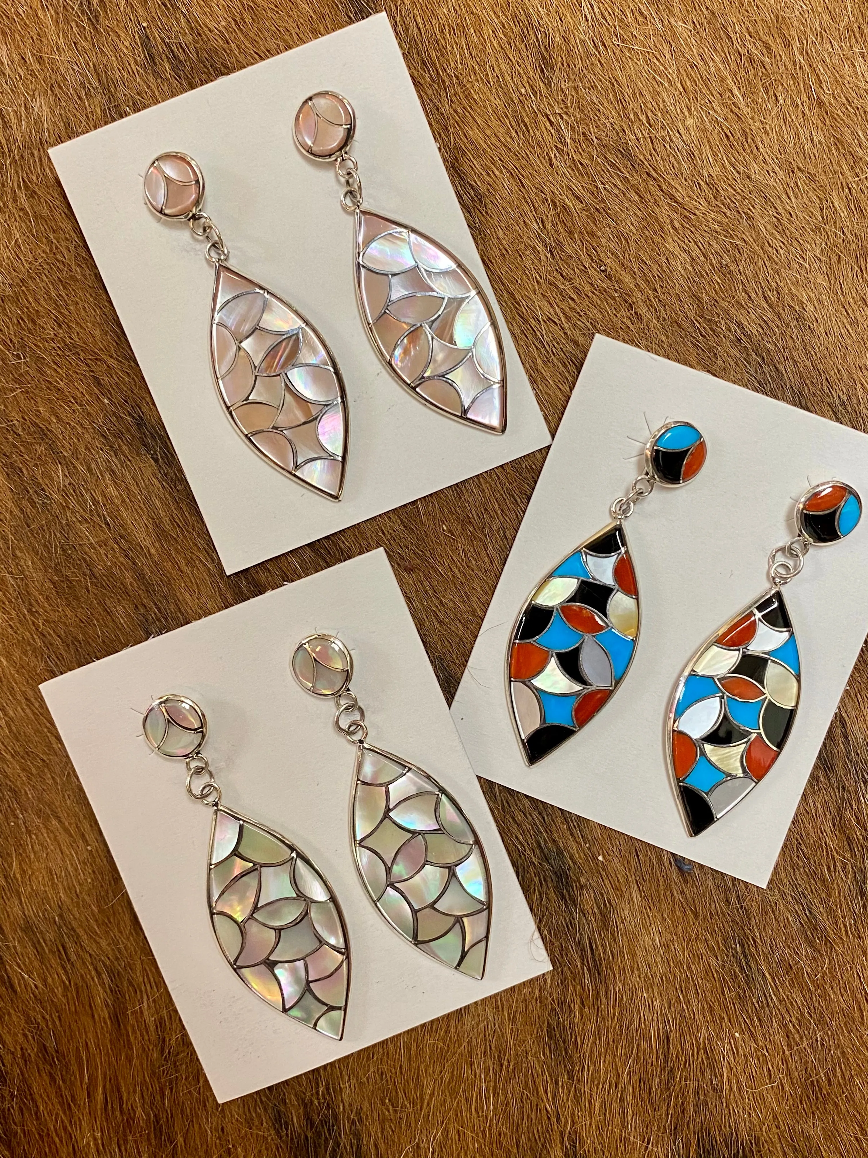 Teardrop Inlay Earrings