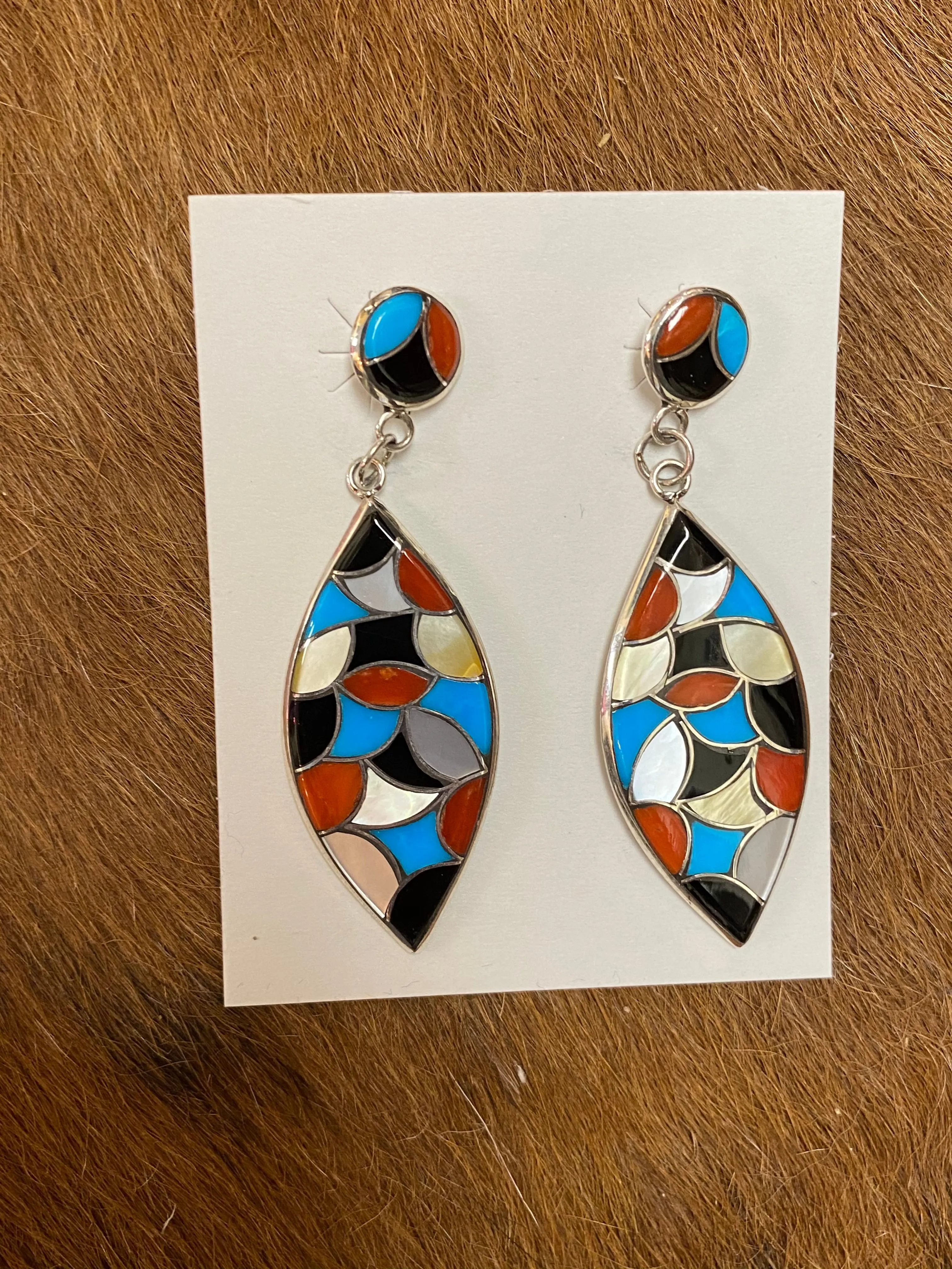 Teardrop Inlay Earrings