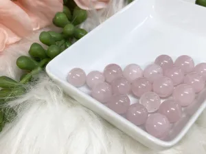 Tiny Rose Quartz Spheres