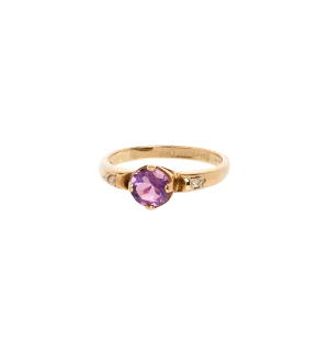 Vintage Amethyst and Diamond Berry Ring