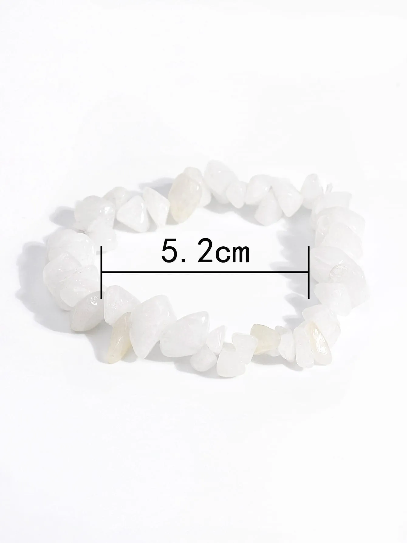 White Irregular Stone Decor Bracelet Women Bracelet Stackable Bracelet Crafted