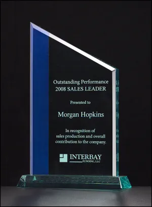 Zenith Series Acrylic Award with Blue Highlight