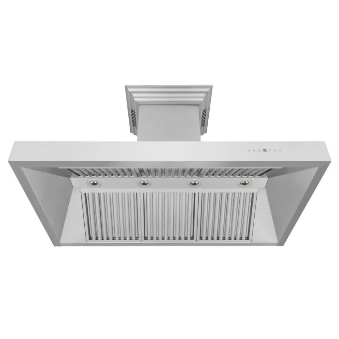 ZLINE 30 IN. Professional Wall Mount Range Hood in Stainless Steel with Built-In CrownSound® BlueTooth Speakers (697CRN-BT-30)