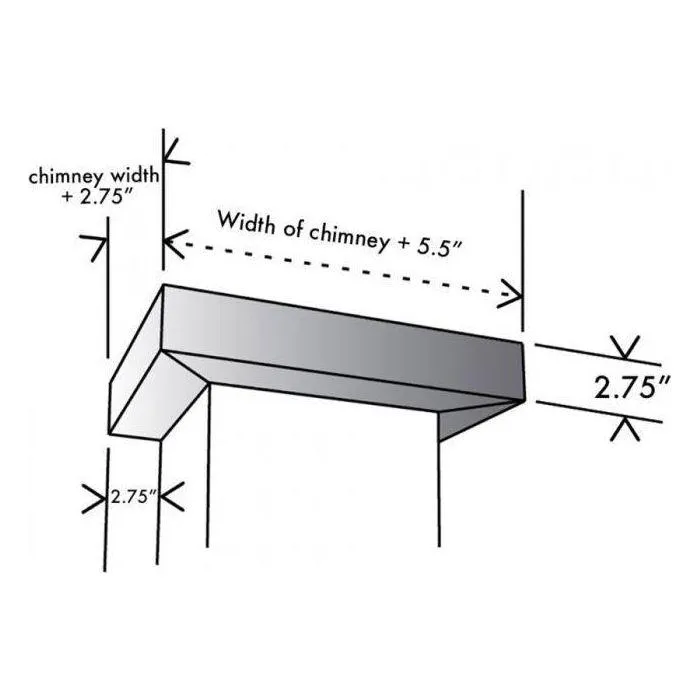 ZLINE Vented Crown Molding for Wall Mount Range Hood, CM6V-300R